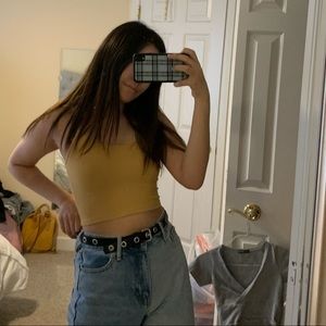 yellow brandy Melville Skylar tank